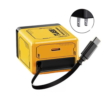 35W Retractable Wall Charger For Andoird Tablet With Type-C Cable Foldable Plug Fast Charging Mobile Phone Charger New G6K3