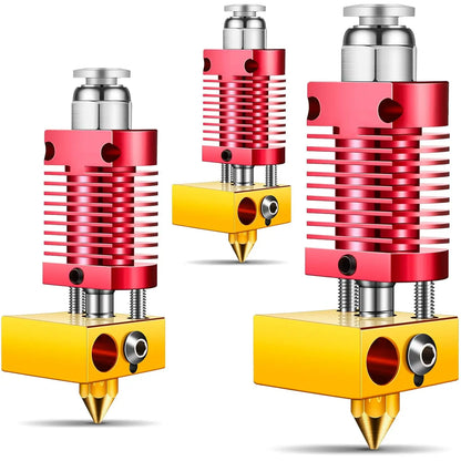 3sets 3D Printer Extruder Hotend +3 PCS 0.4MM MK8 Nozzles Suitable for CR-10, CR10, CR10S, Ender 3, Ender 3 Pro, Ender 5