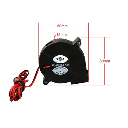 3D Printer Parts Fan Cooling Blow Radial Fan Cooling 12V DC 50mm Hot End Extruder for RepRap I3 3D Printer