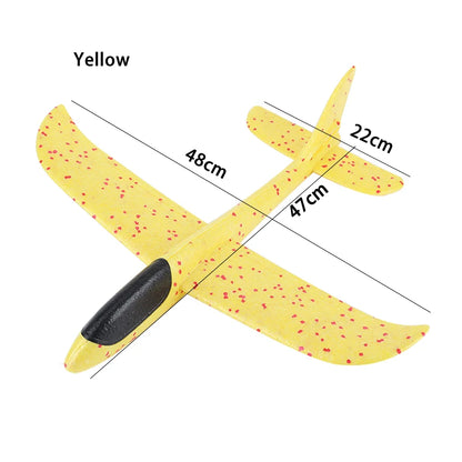 48cm Large EPP Foam Hand Throwing Aircraft Toys Gyratory Stunt Pressure Resistant Model Aircraft Outdoor For Boys Children Gift