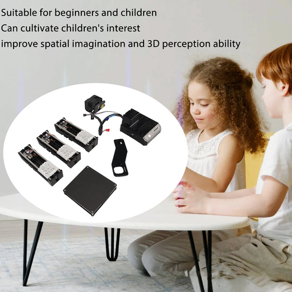 DIY 3D Printer Kit Mini 3D Printer for Beginners High Printing Accuracy Uniform Heating Printing Volume 4x4x4in Mini 3D Printer