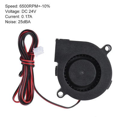 3D Printer Parts Fan Cooling Blow Radial Fan Cooling 12V DC 50mm Hot End Extruder for RepRap I3 3D Printer