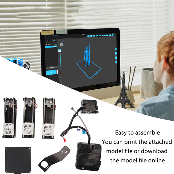 DIY 3D Printer Kit Mini 3D Printer for Beginners High Printing Accuracy Uniform Heating Printing Volume 4x4x4in Mini 3D Printer