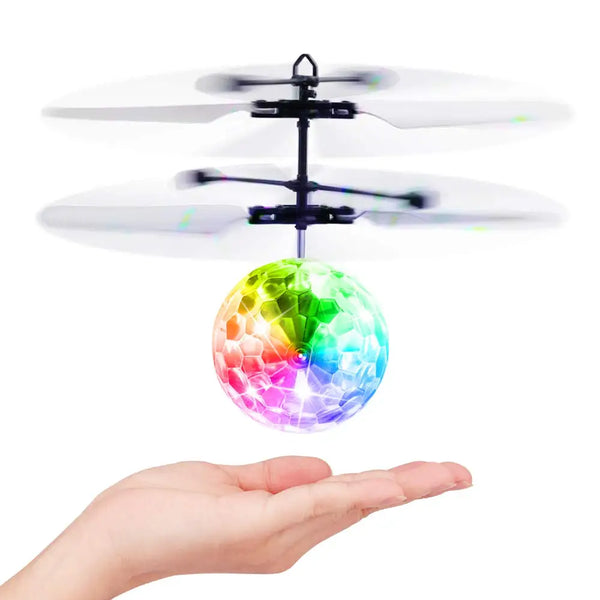 Led Light Suspension Crystal Ball Infrared Induction RC Gesture Control Colorful Glowing Toys Unique Gift for Kids