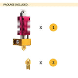 3sets 3D Printer Extruder Hotend +3 PCS 0.4MM MK8 Nozzles Suitable for CR-10, CR10, CR10S, Ender 3, Ender 3 Pro, Ender 5