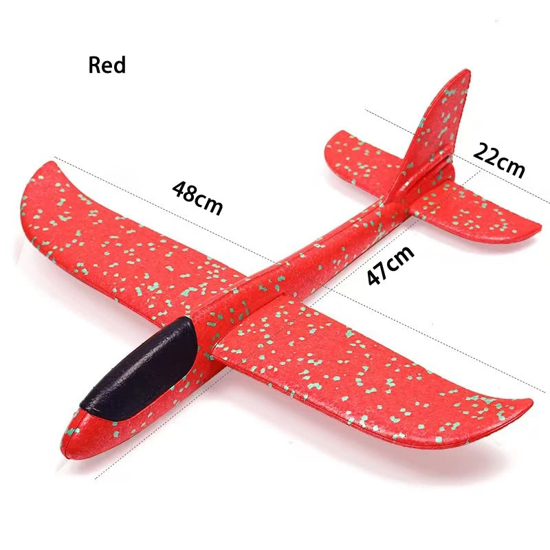 48cm Large EPP Foam Hand Throwing Aircraft Toys Gyratory Stunt Pressure Resistant Model Aircraft Outdoor For Boys Children Gift