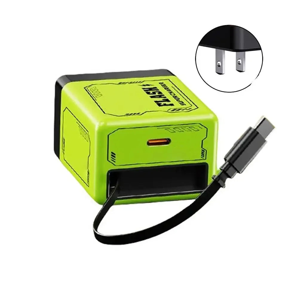 35W Retractable Wall Charger For Andoird Tablet With Type-C Cable Foldable Plug Fast Charging Mobile Phone Charger New G6K3