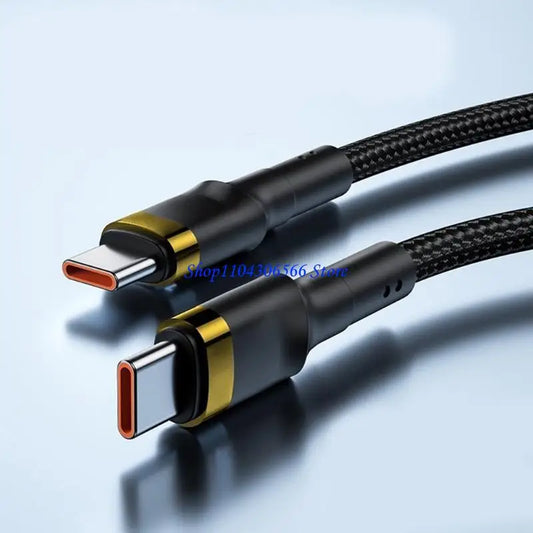 02DD Type C to Type C Chargers Cable 100W/5A Fast Charging Data Sync Cord for Phone 15