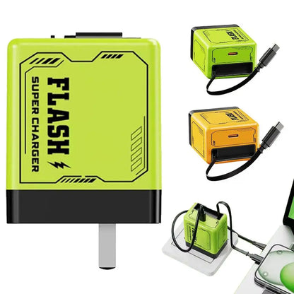 35W Retractable Wall Charger For Andoird Tablet With Type-C Cable Foldable Plug Fast Charging Mobile Phone Charger New G6K3