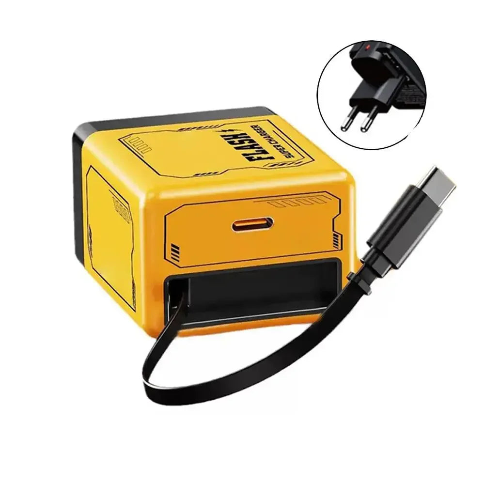 120W Charger PD Fast Charging Mobile Phone Charging Extension Built-in Head Cable Universal Charging With Head J0J6