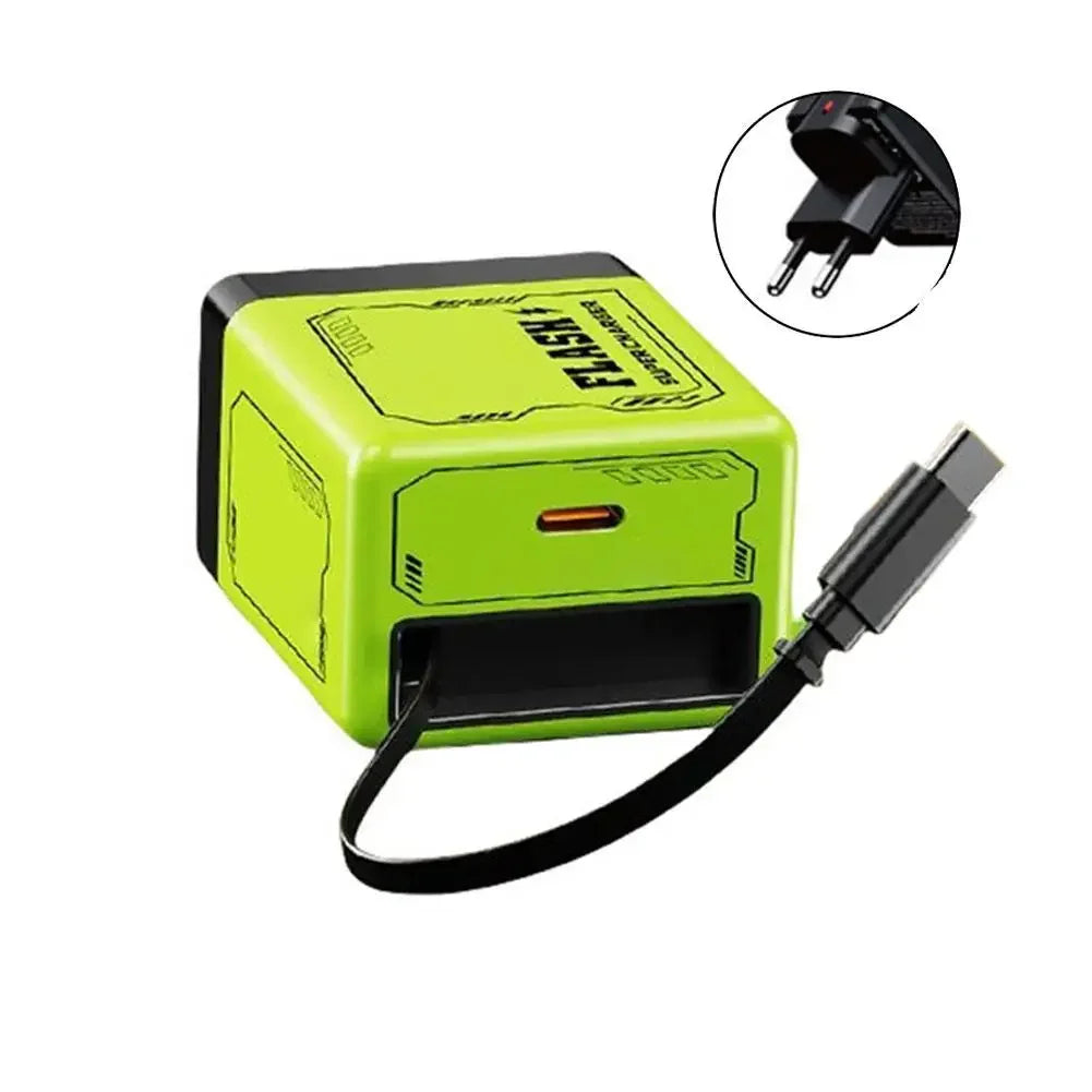 35W Retractable Wall Charger For Andoird Tablet With Type-C Cable Foldable Plug Fast Charging Mobile Phone Charger New G6K3